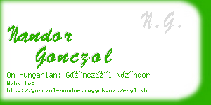 nandor gonczol business card